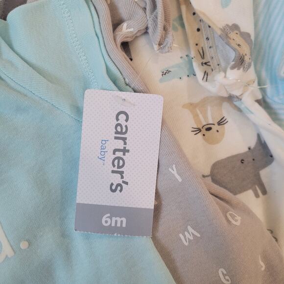Carter's Baby Set of 5 Onesies Alphabet and Animal Theme Size 6 Months NWT - - - Picture 8 of 10